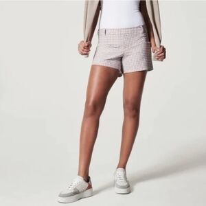 SPANX Sunshine Shorts in the "Bespoke Check Fawn, Large